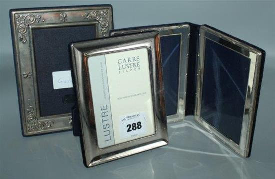 Double silver photo frame and others(-)